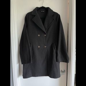 Solid double button overcoat